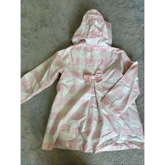 Sal & Pimenta pink buffalo plaid rain jacket Sz 6, $60 F20 - Picture 3 of 5